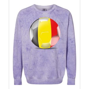 Soccer Ball Country Flag Belgium Colorblast Crewneck Sweatshirt