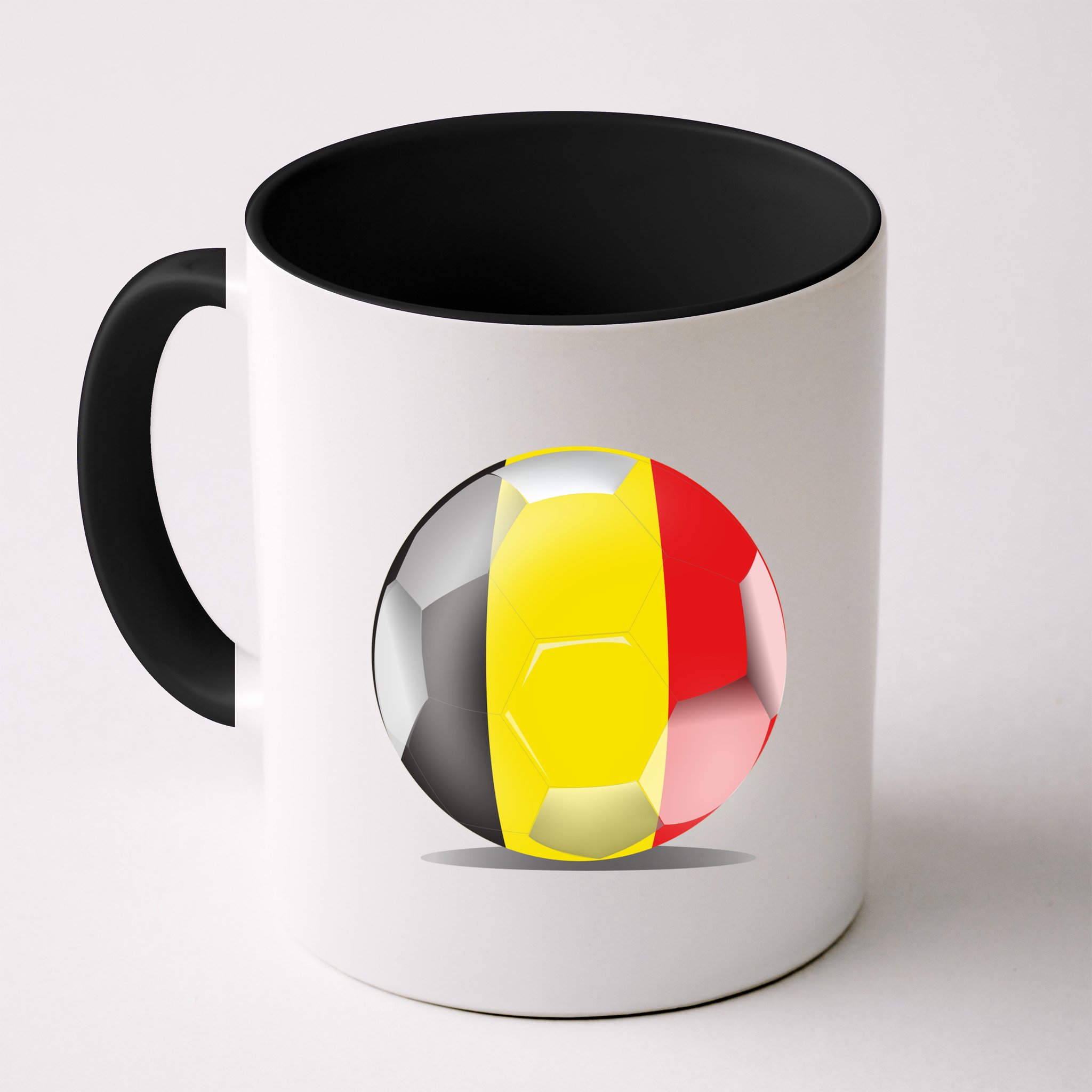 Soccer Ball Country Flag Belgium Mug