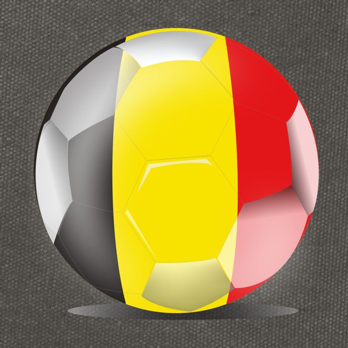 Soccer Ball Country Flag Belgium Cotton Canvas Backpack