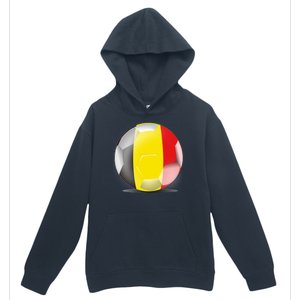 Soccer Ball Country Flag Belgium Urban Pullover Hoodie