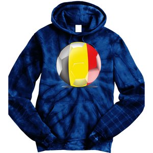 Soccer Ball Country Flag Belgium Tie Dye Hoodie