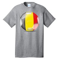 Soccer Ball Country Flag Belgium Tall T-Shirt