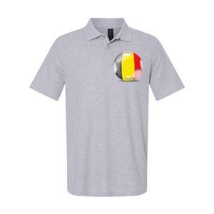 Soccer Ball Country Flag Belgium Softstyle Adult Sport Polo