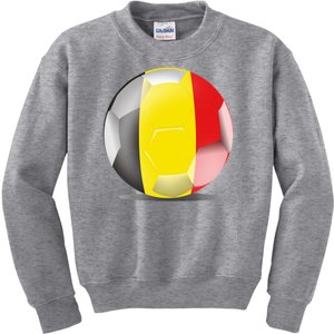 Soccer Ball Country Flag Belgium Kids Sweatshirt