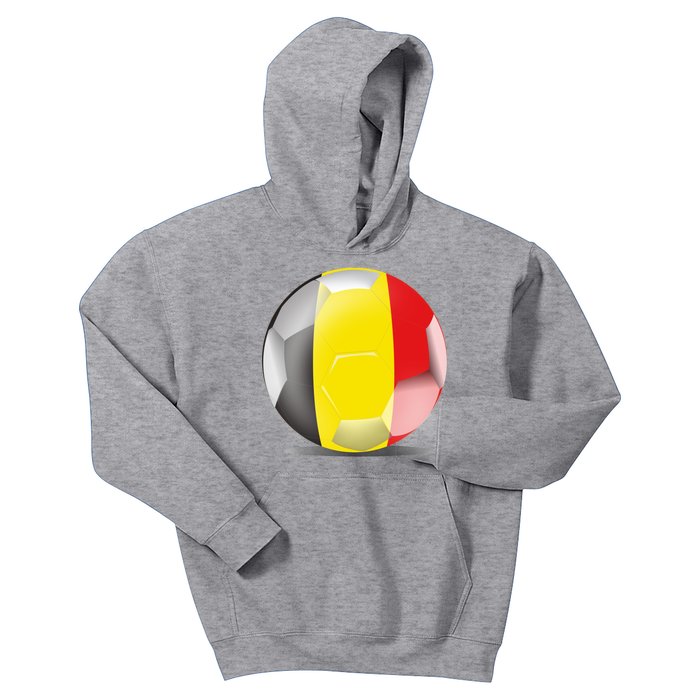 Soccer Ball Country Flag Belgium Kids Hoodie