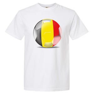 Soccer Ball Country Flag Belgium Garment-Dyed Heavyweight T-Shirt