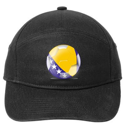 Soccer Ball Country Flag Bosnia Herzegovina 7-Panel Snapback Hat