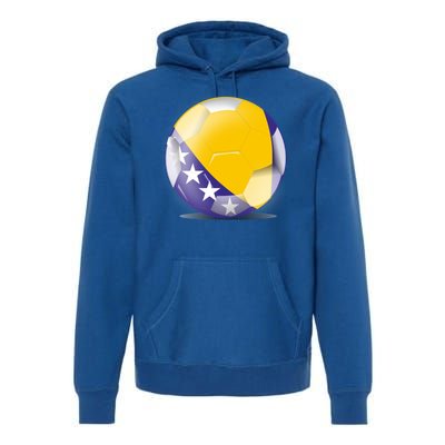 Soccer Ball Country Flag Bosnia Herzegovina Premium Hoodie