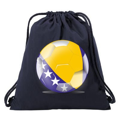 Soccer Ball Country Flag Bosnia Herzegovina Drawstring Bag