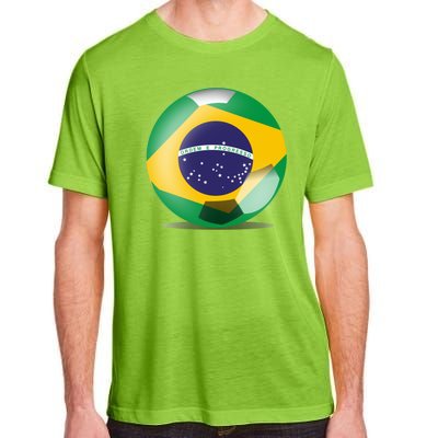 Soccer Ball Country Flag Brazil Adult ChromaSoft Performance T-Shirt