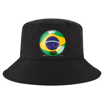 Soccer Ball Country Flag Brazil Cool Comfort Performance Bucket Hat