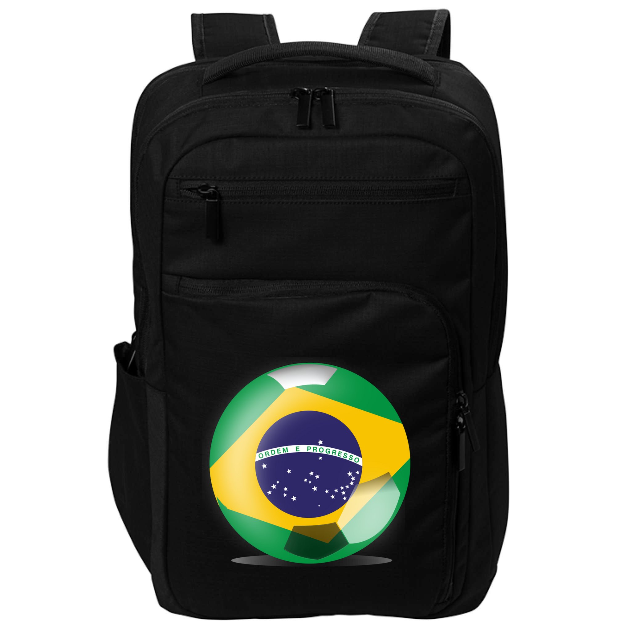 Soccer Ball Country Flag Brazil Impact Tech Backpack