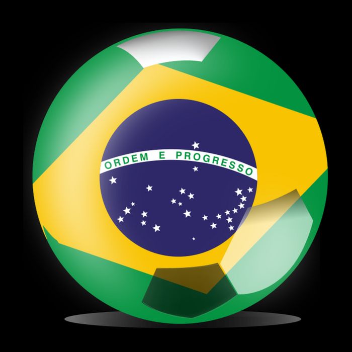 Soccer Ball Country Flag Brazil Drawstring Bag