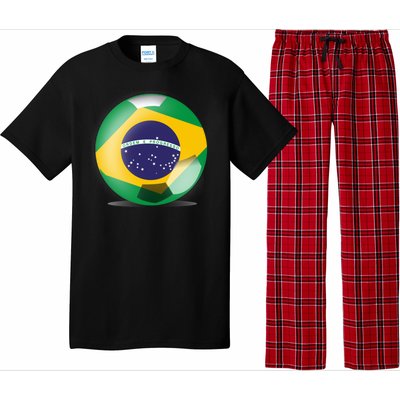 Soccer Ball Country Flag Brazil Pajama Set