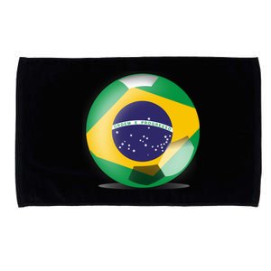 Soccer Ball Country Flag Brazil Microfiber Hand Towel