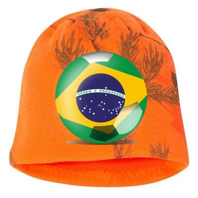 Soccer Ball Country Flag Brazil Kati - Camo Knit Beanie