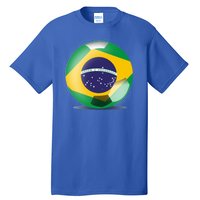 Soccer Ball Country Flag Brazil Tall T-Shirt