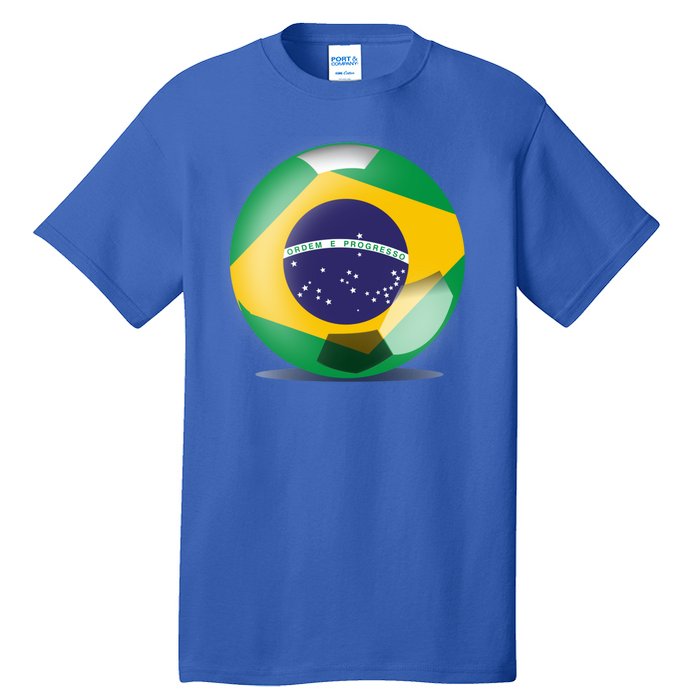 Soccer Ball Country Flag Brazil Tall T-Shirt