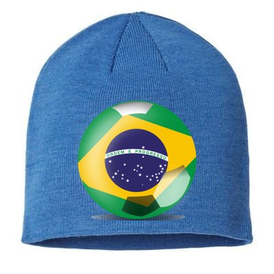 Soccer Ball Country Flag Brazil Sustainable Beanie