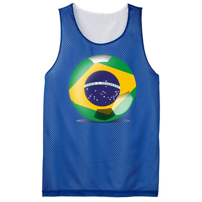 Soccer Ball Country Flag Brazil Mesh Reversible Basketball Jersey Tank