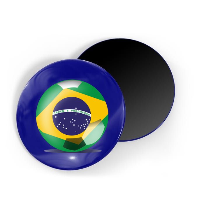 Soccer Ball Country Flag Brazil Magnet