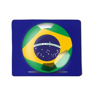 Soccer Ball Country Flag Brazil Mousepad