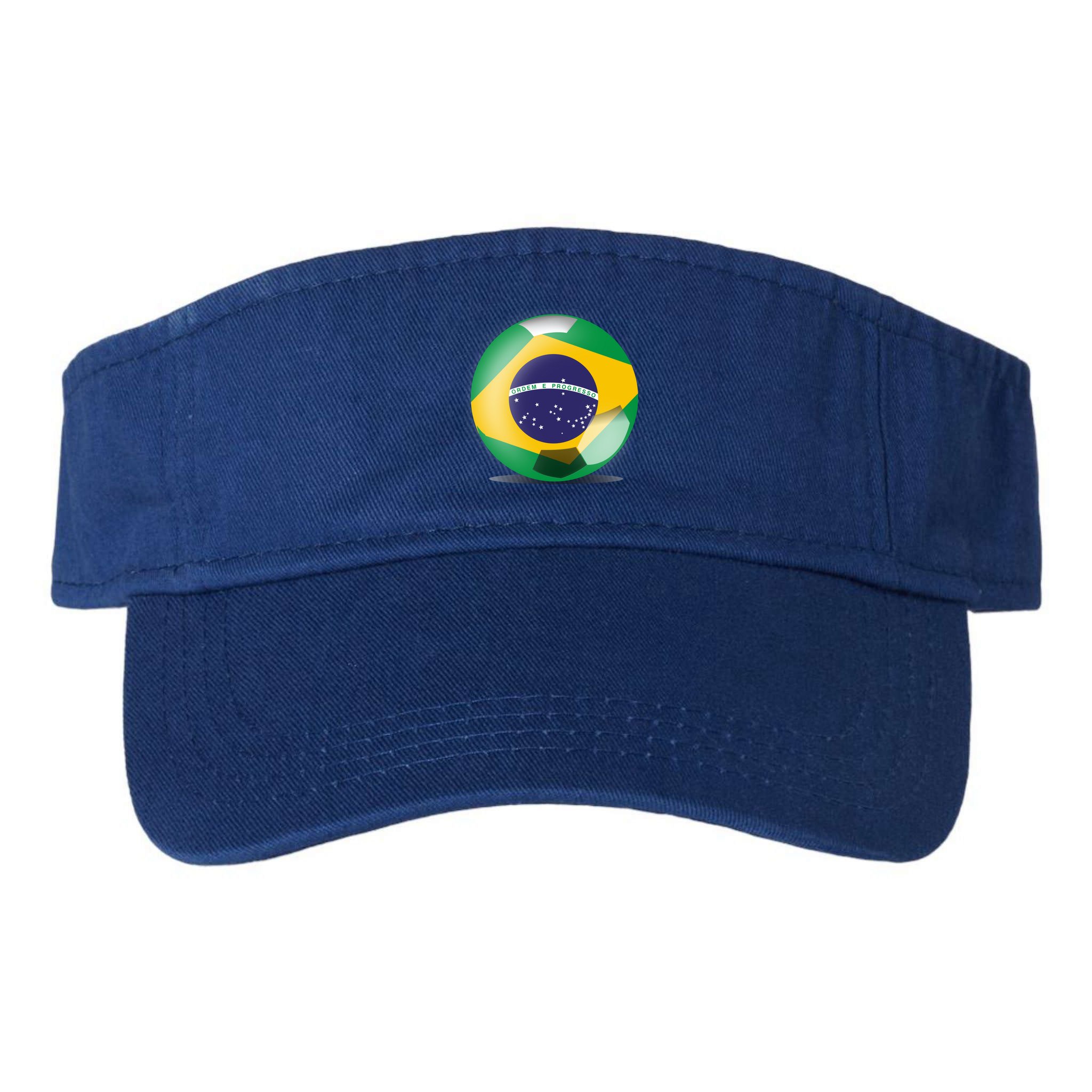 Soccer Ball Country Flag Brazil Visor
