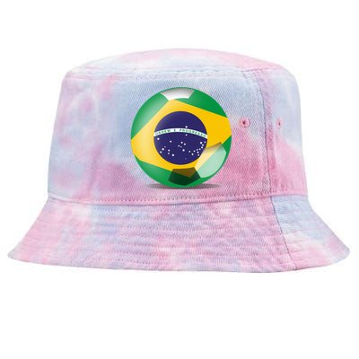 Soccer Ball Country Flag Brazil Tie-Dyed Bucket Hat