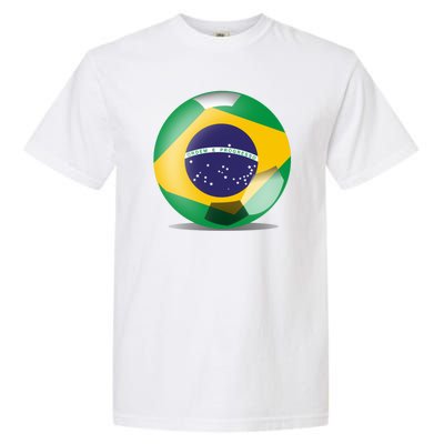 Soccer Ball Country Flag Brazil Garment-Dyed Heavyweight T-Shirt