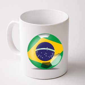 Soccer Ball Country Flag Brazil Coffee Mug