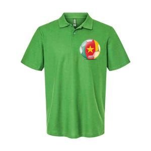 Soccer Ball Country Flag Cameroon Softstyle Adult Sport Polo