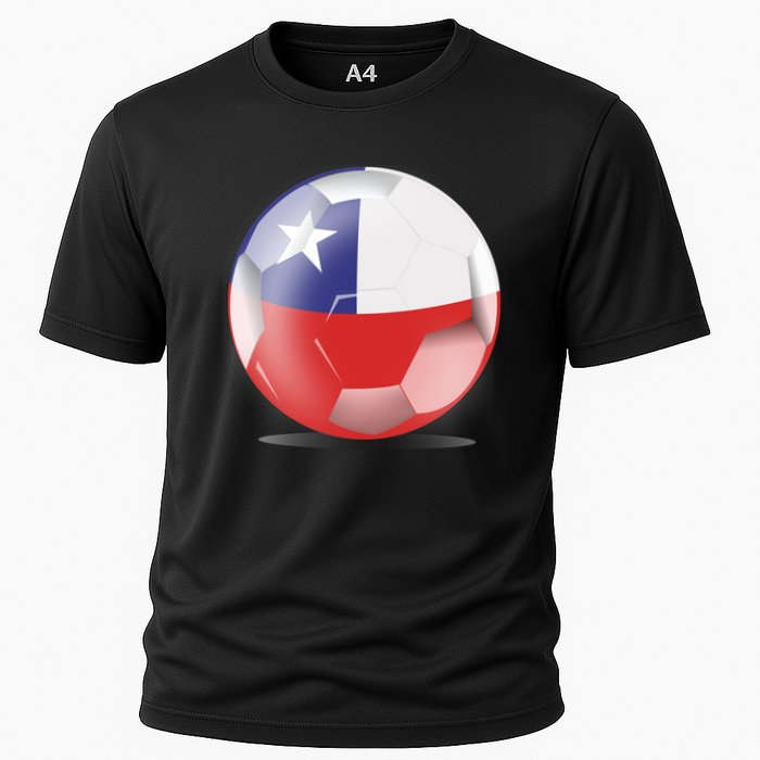 Soccer Ball Country Flag Chile Cooling Performance Crew T-Shirt