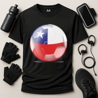 Soccer Ball Country Flag Chile Cooling Performance Crew T-Shirt