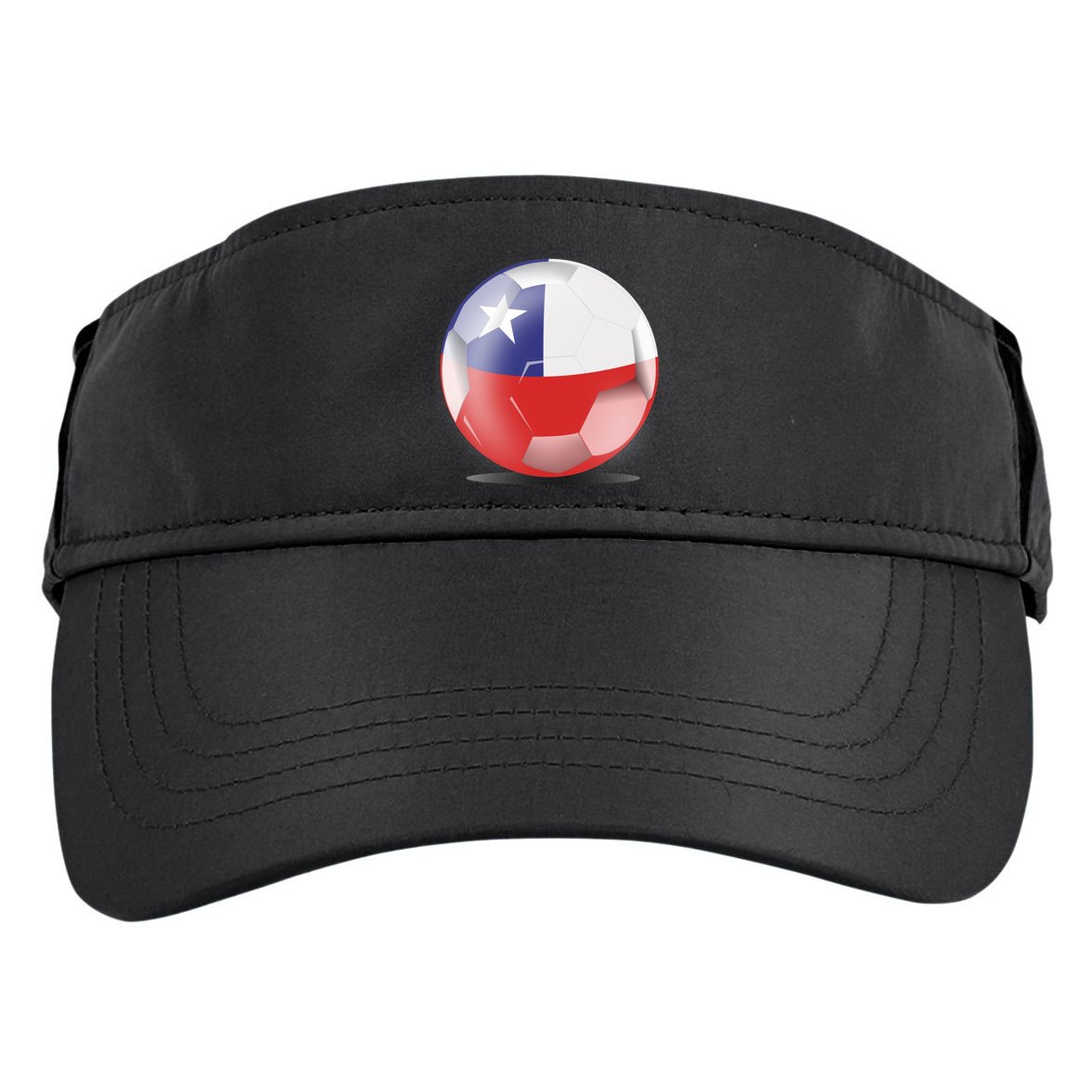 Soccer Ball Country Flag Chile Adult Drive Performance Visor