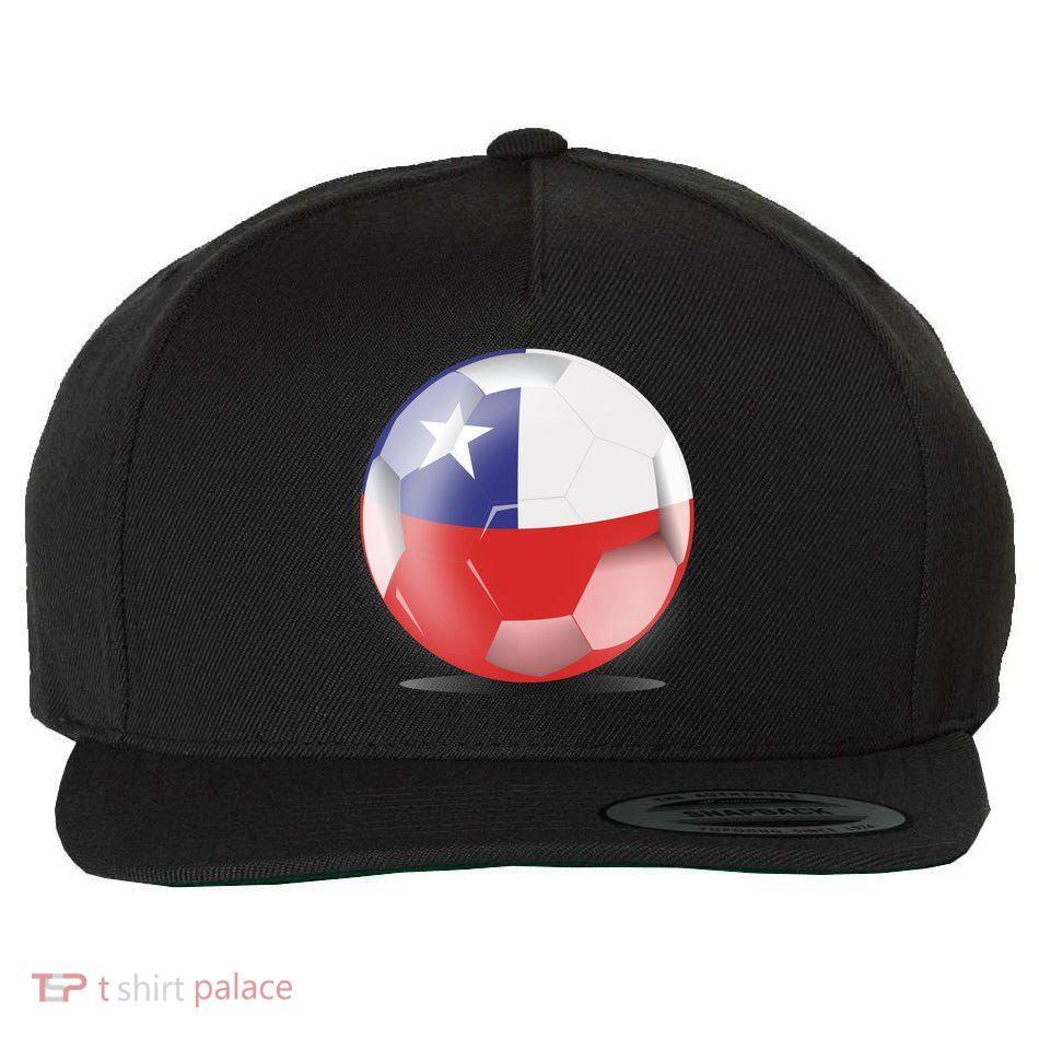 Soccer Ball Country Flag Chile Wool Snapback Cap