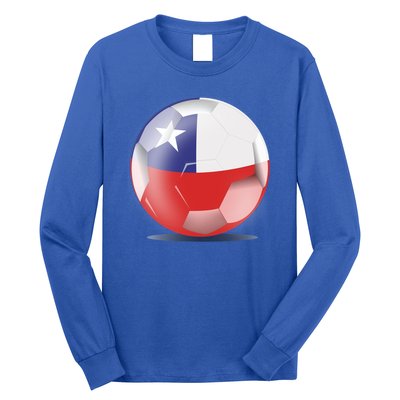 Soccer Ball Country Flag Chile Long Sleeve Shirt