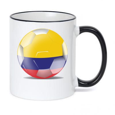 Soccer Ball Country Flag Colombia 11oz Black Color Changing Mug