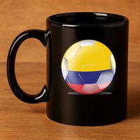 Soccer Ball Country Flag Colombia 11oz C Handle Ceramic Mug