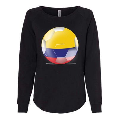 Soccer Ball Country Flag Colombia Womens California Wash Sweatshirt