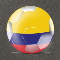 Soccer Ball Country Flag Colombia Cotton Canvas Backpack