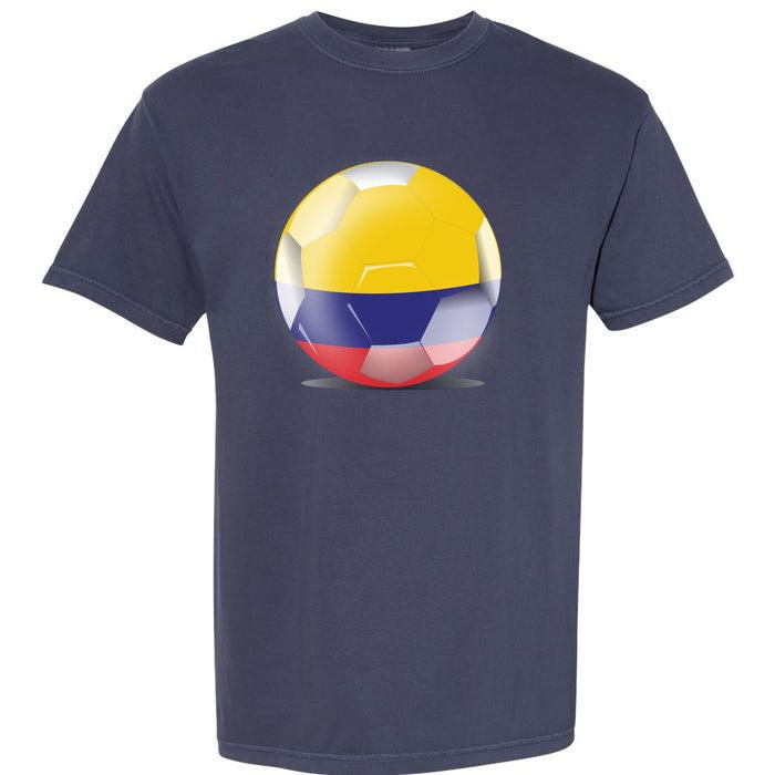 Soccer Ball Country Flag Colombia Garment-Dyed Heavyweight T-Shirt