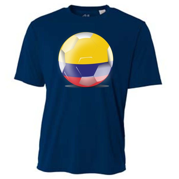 Soccer Ball Country Flag Colombia Cooling Performance Crew T-Shirt