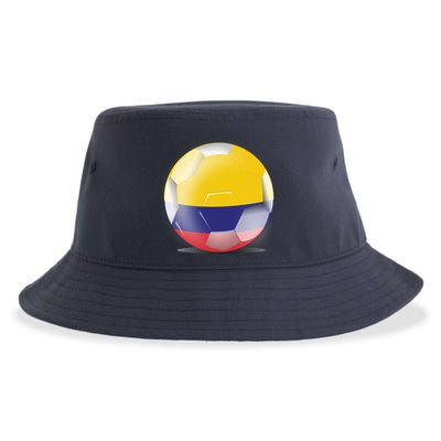 Soccer Ball Country Flag Colombia Sustainable Bucket Hat