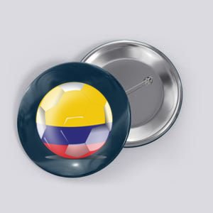 Soccer Ball Country Flag Colombia Button