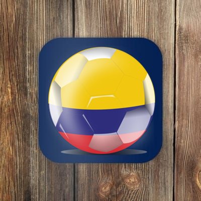 Soccer Ball Country Flag Colombia Coaster