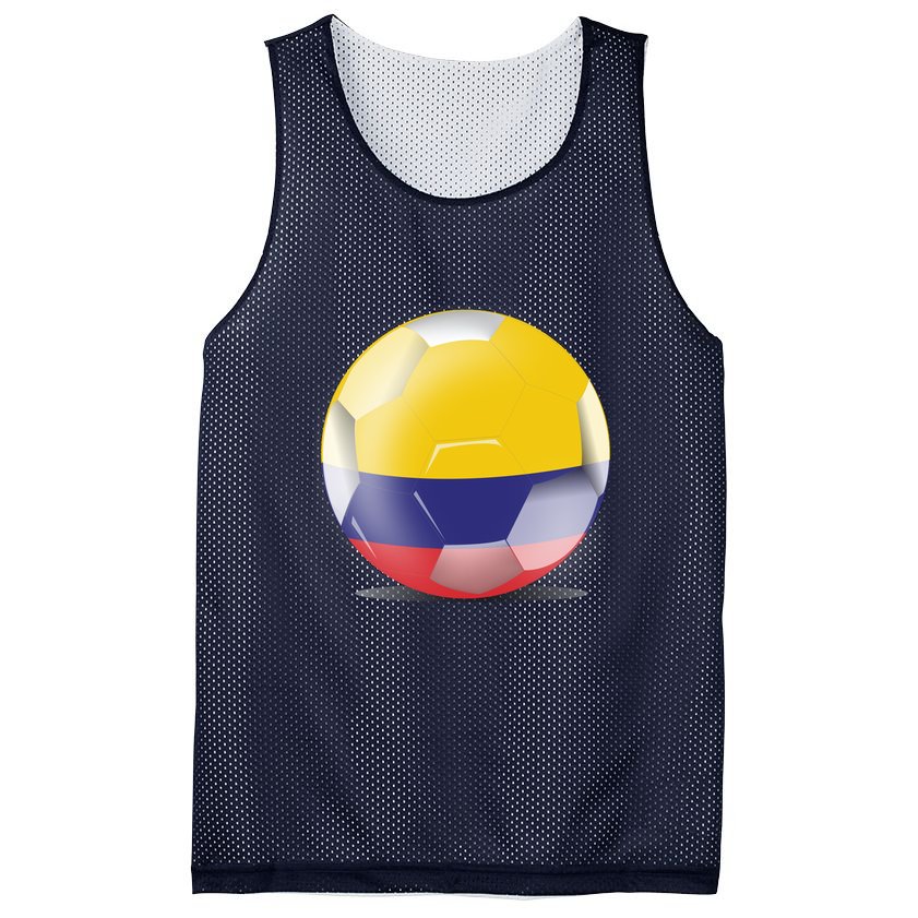 Soccer Ball Country Flag Colombia Mesh Reversible Basketball Jersey Tank