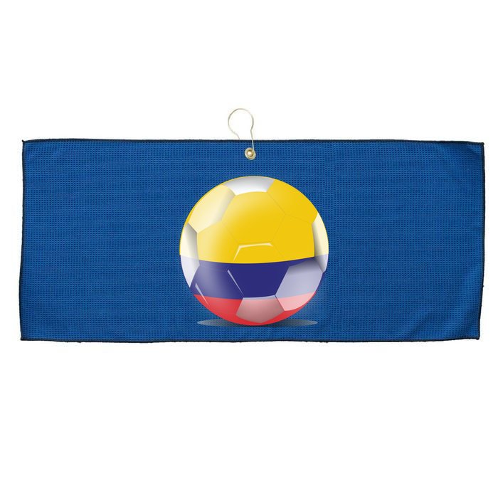 Soccer Ball Country Flag Colombia Large Microfiber Waffle Golf Towel