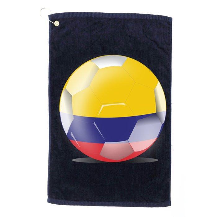 Soccer Ball Country Flag Colombia Platinum Collection Golf Towel