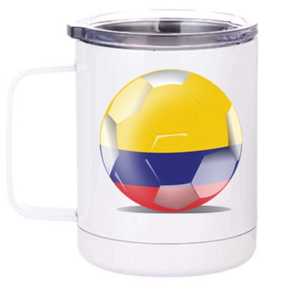 Soccer Ball Country Flag Colombia 12 oz Stainless Steel Tumbler Cup