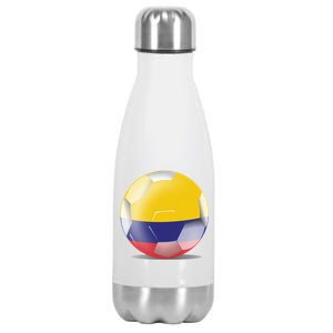 Soccer Ball Country Flag Colombia Stainless Steel Insulated Water Bottle